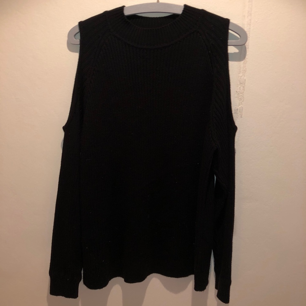 shoulderless sweater